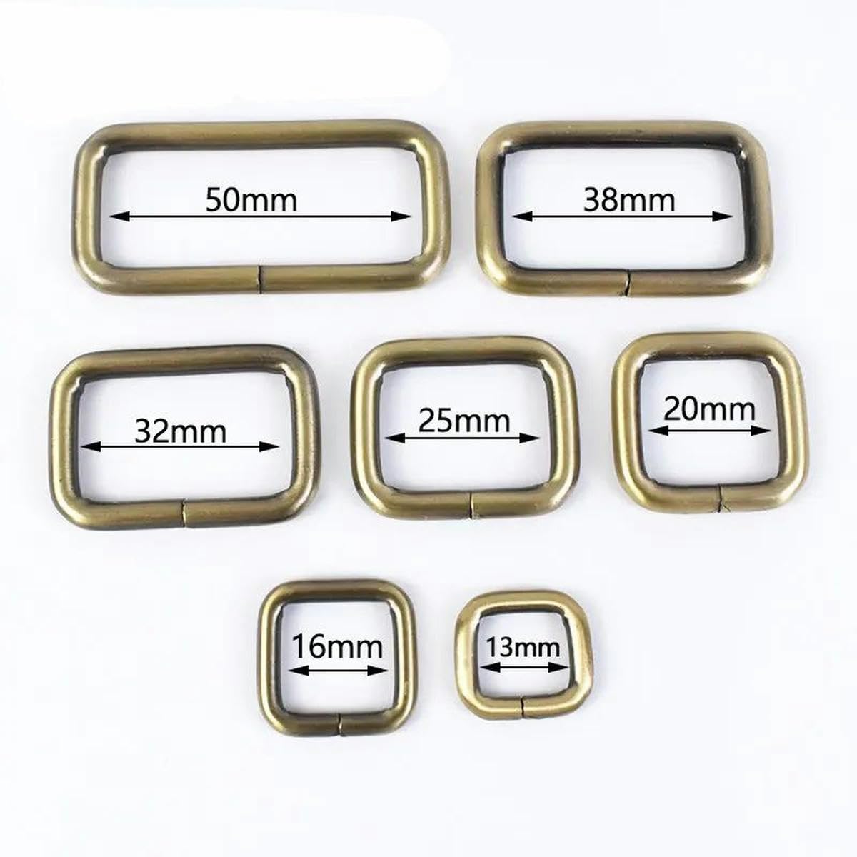 20 szt. 13-50 mm metalowy pierścień klamry pasek taśma regulator klaszcze wstążka torebka pasek obroża dla psa haki DIY akcesoria sprzętowe F4-5