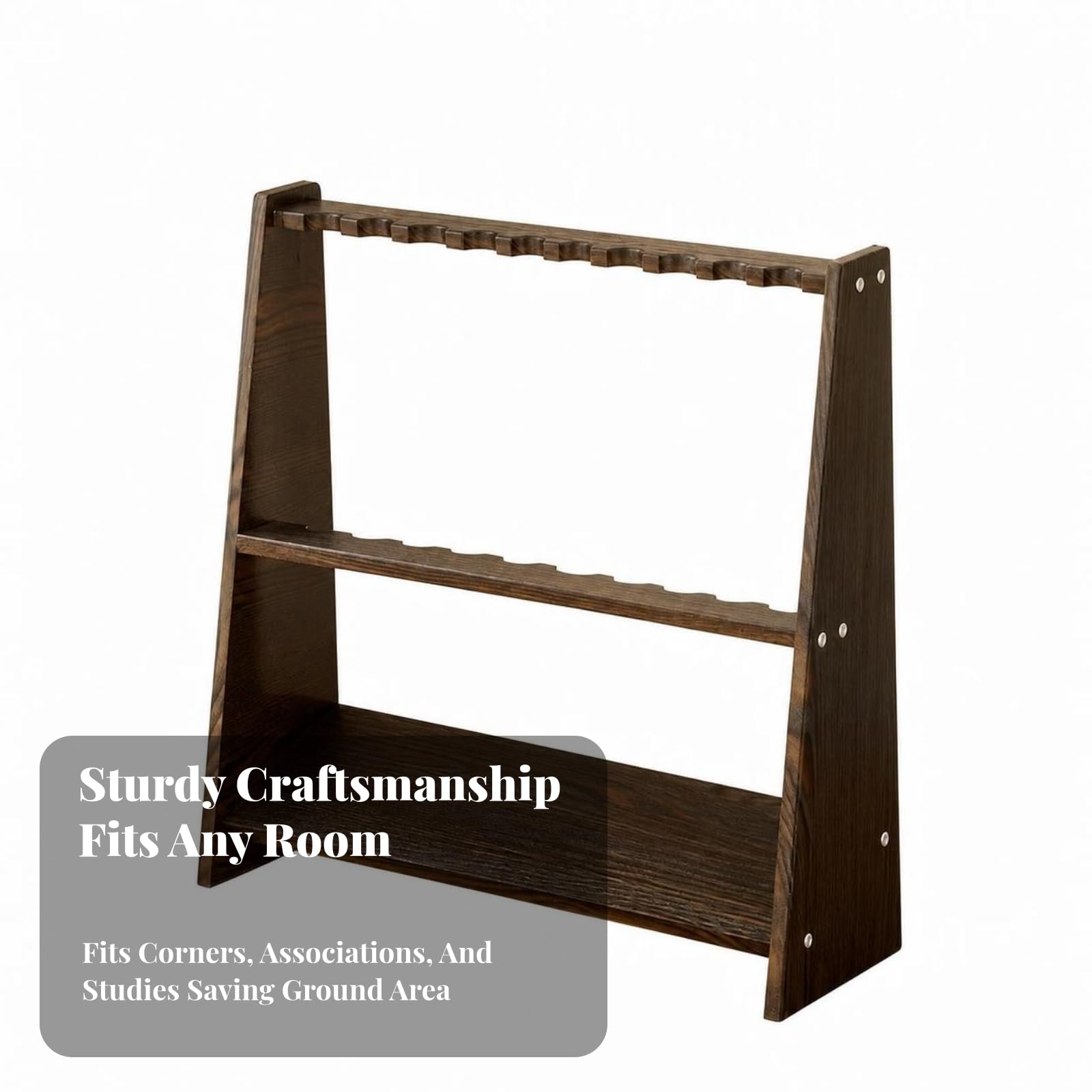 kowaku Porta Stecche da Pavimento Compatto, Legno, 10-Fori