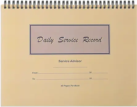Daily Service Record Book 8.5 x 11 Inch Activity Log Notepads 80 Pages/Book Daily Planner Log Book to Do List for Tracking Repairs for Appointments, Authorizing Additional Repairs
