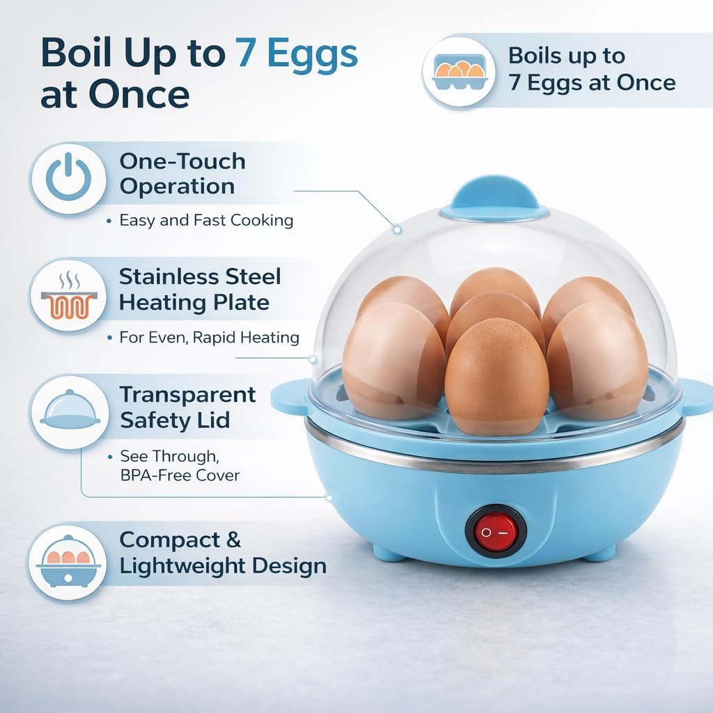 Smart Deal Hub Egg Boiler - 7 Egg Capacity -2