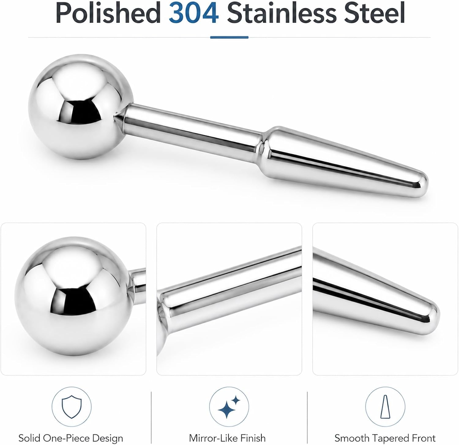 2.48 Inch Solid Urethral Sounds Penis Plug Male Sex Toys