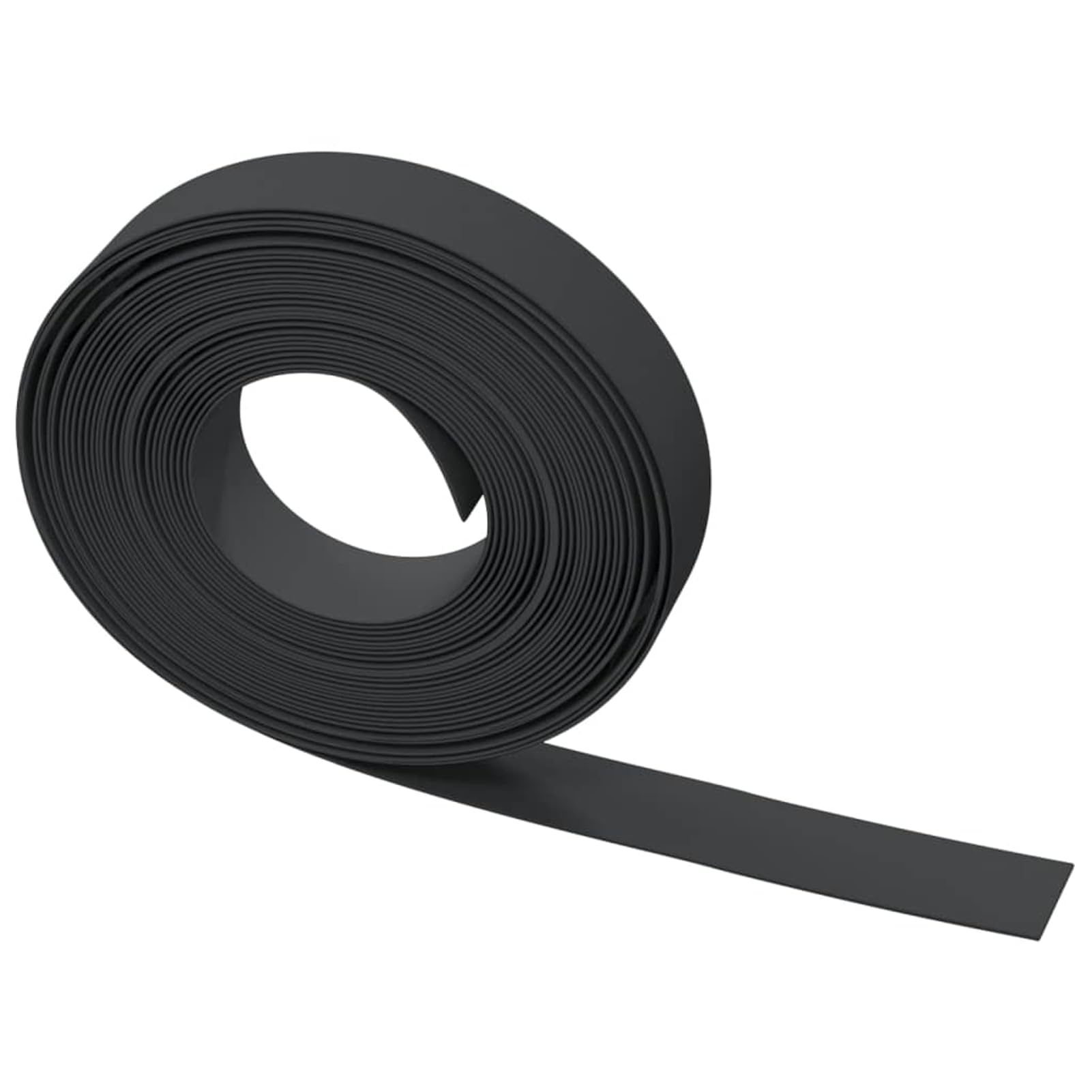 Bordo per prato, 4 pezzi, nero, 10 m x 10 cm, in polietilene, flessibile per aiuole, aiuole e laghetti, resistente ai raggi UV, resistente alle intemperie