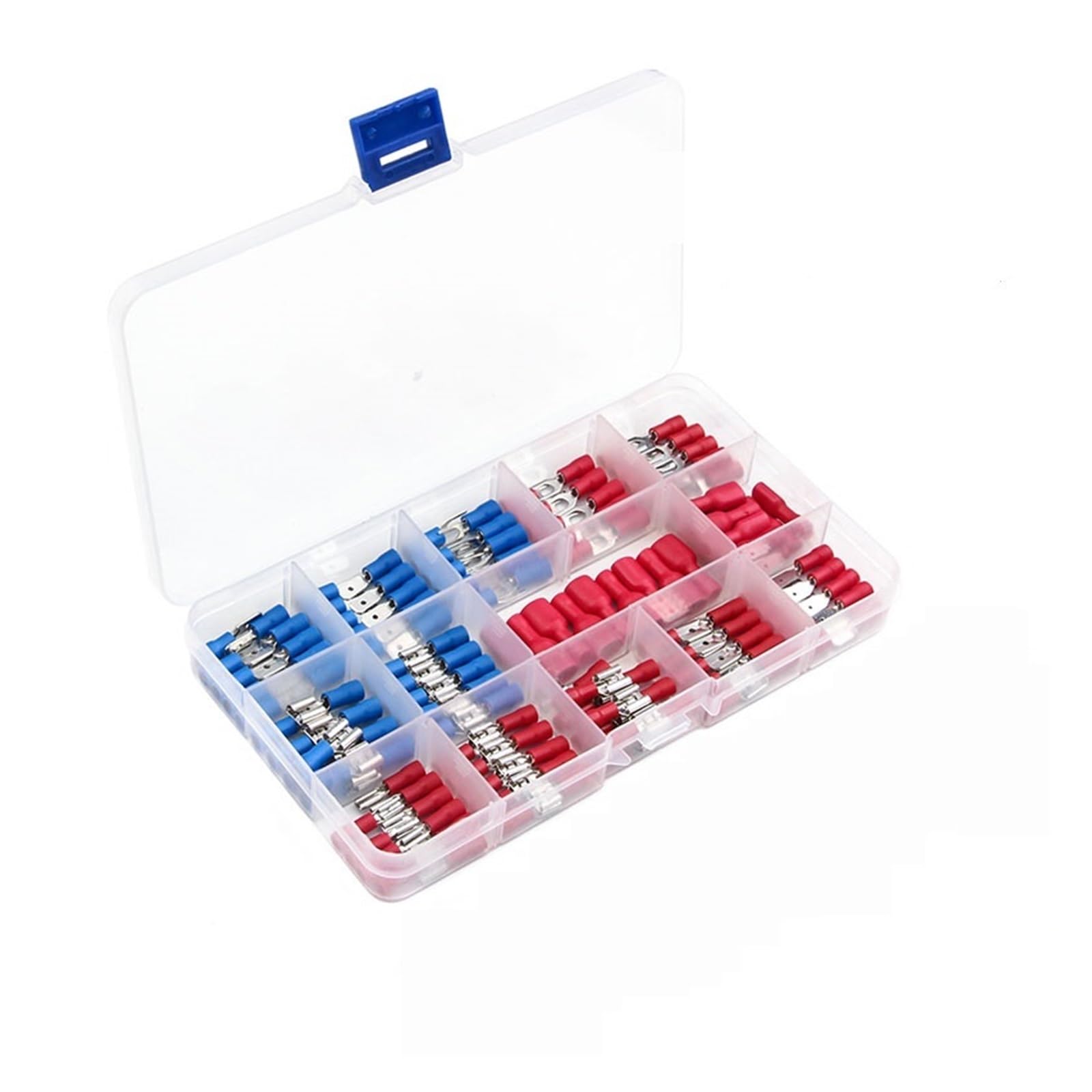Kastenisolierte männliche und weibliche Flachstecker, Kabelverbinder, Draht-Crimp-Stoßringe, gegabelte Flachstecker, Kabelschuhe, sortiertes Kit