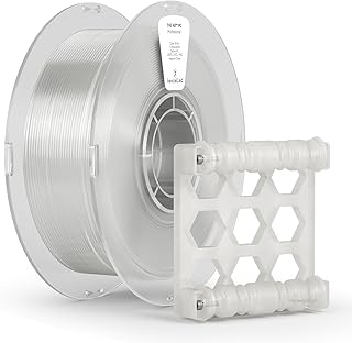 kexcelled PC Filament 1,75 mm, Polycarbonat 3D-Drucker Material, Hohe Festigkeit und Zähigkeit und Hitzebeständigkeit, Maßgenauigkeit +/- 0,03 mm, 1 kg (2,2 lbs) Spule, Transparentes Weiß