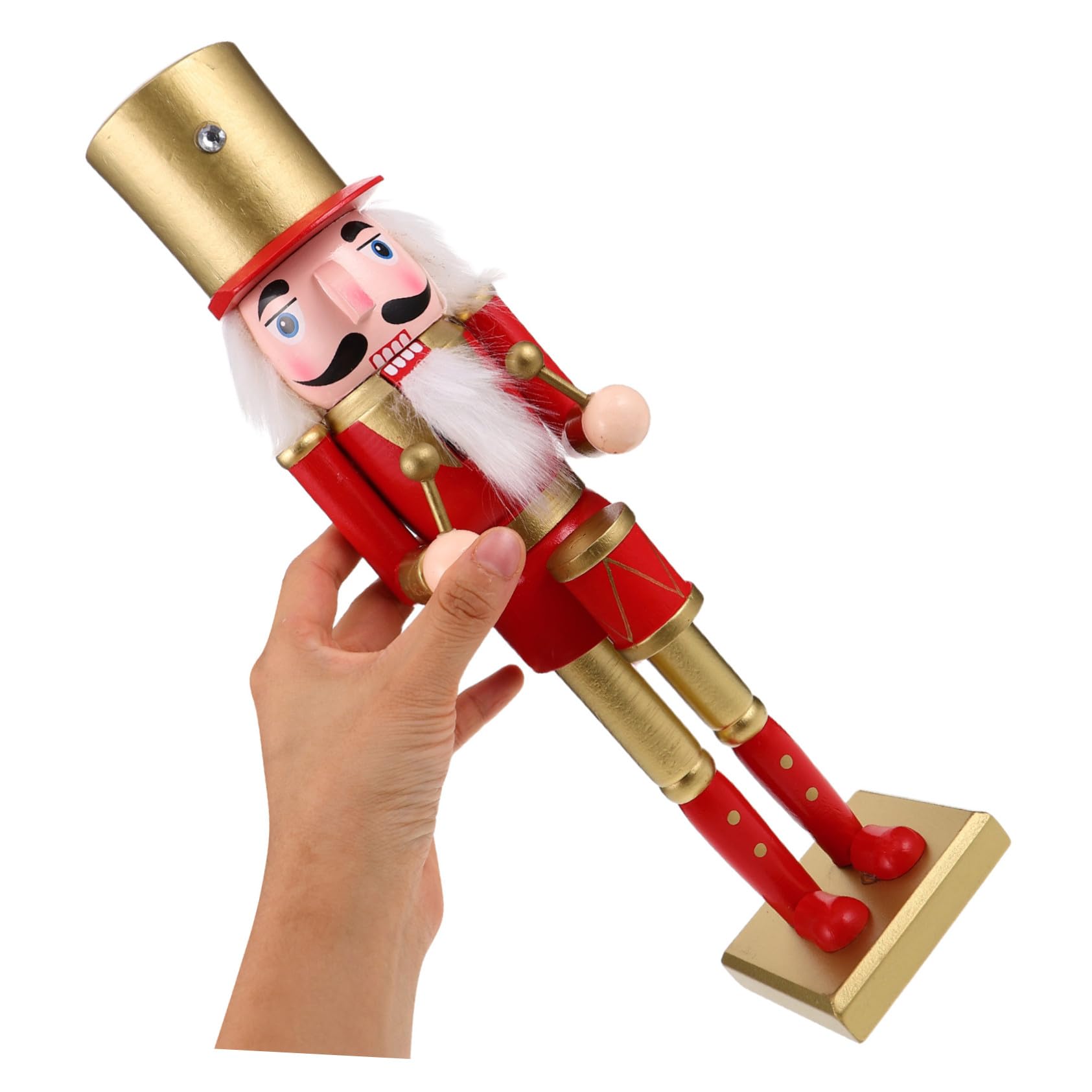 SOIMISS Nussknacker-Soldat Figur aus Holz für Weihnachts-Dekoration Klassischer Stil als Tisch oder Kaminsims-Ornament