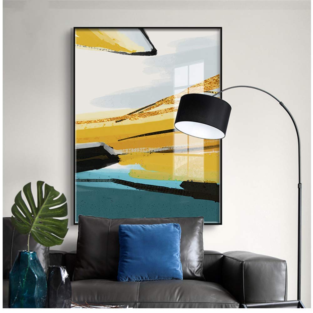 Nórdico pintado a mano block line arte de la pared lienzo pintura impresiones carteles de colores abstractos para sala de estar impresión moderna en lienzo-50x70cm sin marco