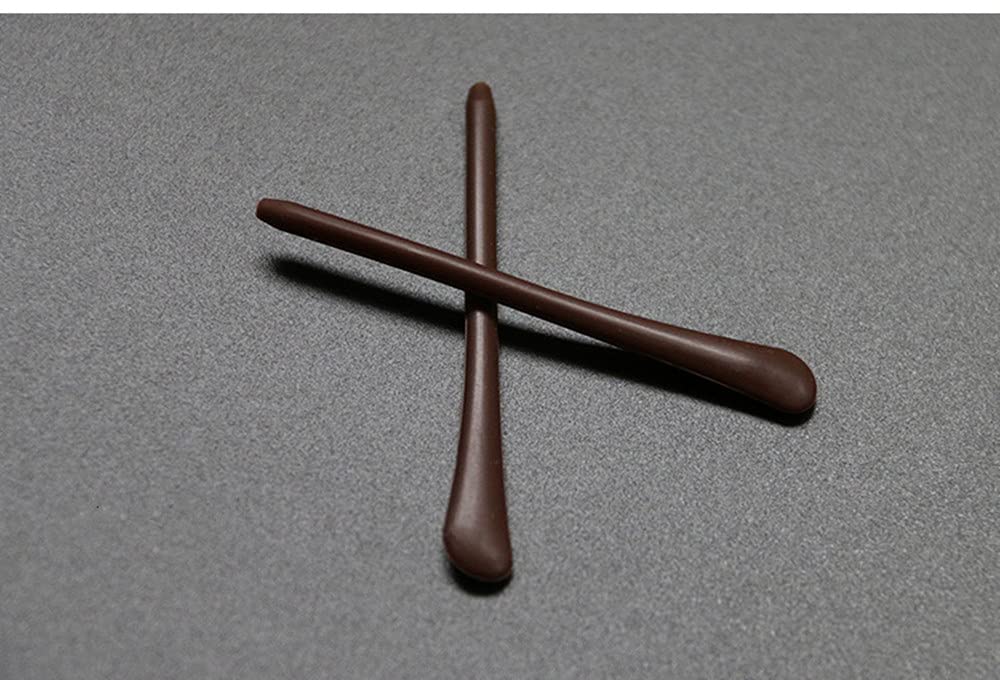 BEHLINE Eyeglass Soft Silicone Temple Tips,1 Pair Anti-Slip Sunglass Ear Socks End Tips,Sport Glasses Ear Hooks, Comfort Replacement EyeglassTemple Tips Retainer for Thin Metal Eyeglass Legs (Brown)