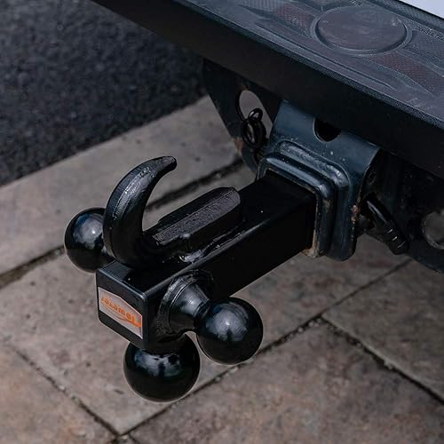 Miniatura 6 de 84181P Enganche de remolque Towever clase 34 de 5 cm con bola de enganche de 2 pulgadas y gancho (negro, vástago hueco), incluye perno y clip para