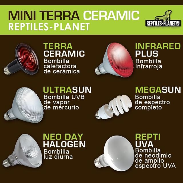 Foto 7 de 7 de Reptiles Planet - Lámpara calefactora para Reptiles Mini Terra Cerámica 20 W
