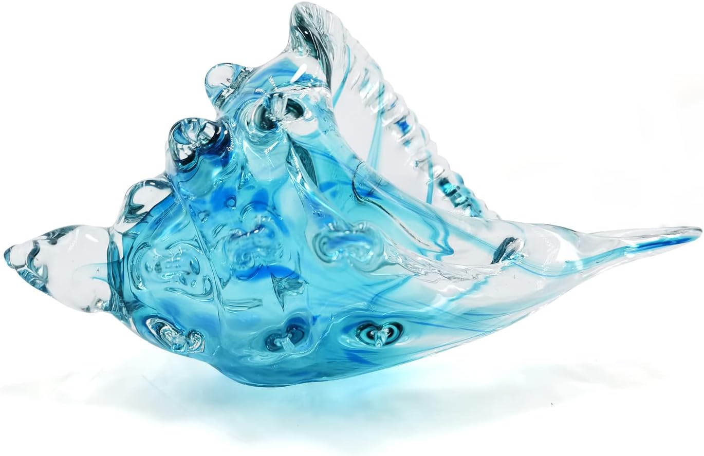 E-isata Glass Conch Seashell Handmade Crystal Glass Sculpture Collectible Figurines Ornament Home Decor Art Collection Gift Birthday Christmas (A) : Home & Kitchen