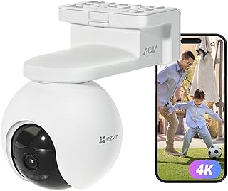EZVIZ 4K (8MP) Wireless Outdoor WiFi Surveillance Camera – 10400 mAh Battery, People/Vehicle Detection, 360° Outdoor Camer…