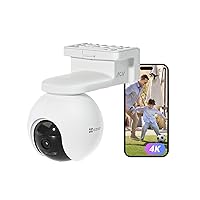 EZVIZ 8MP Telecamera WiFi Senza Fili per Esterni, Batteria da 10400mAh