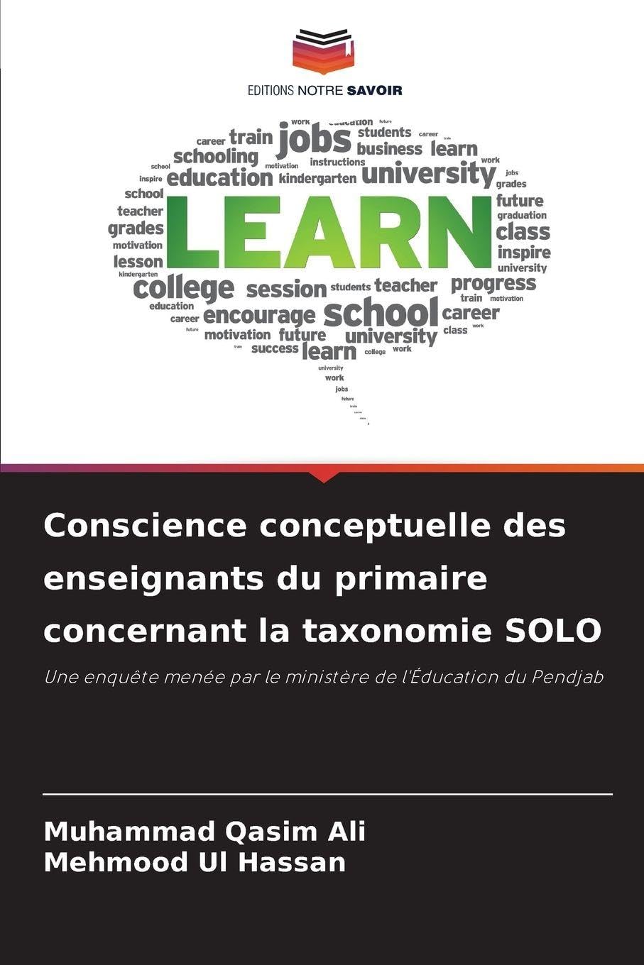 Conscience conceptuelle des enseignants du primaire concernant la taxonomie SOLO: Une enquête menée par le ministère de l'Éducation du Pendjab