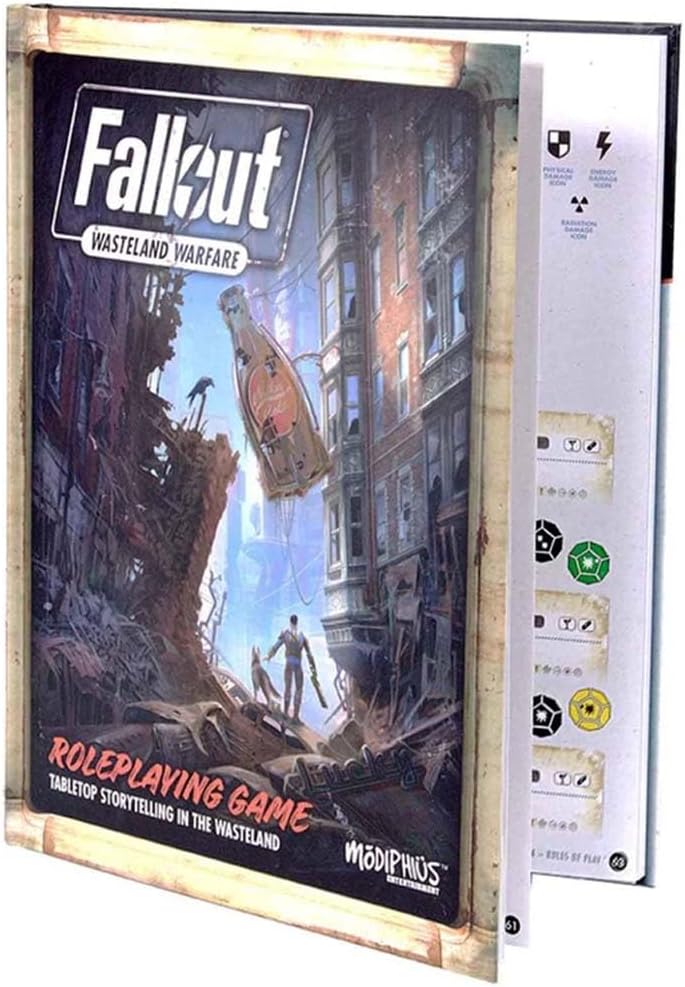 Modiphius Entertainment Fallout Wasteland Warfare Core Rulebook RPG for Adults, Family and Kids 13 Years Old and Up (Licensed RPG)