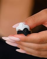 Vista 8 de Rinfit - Anillos de silicona para mujer - Anillo de compromiso en forma de pera de silicona - Alianzas de boda de goma para mujer - Diseño patentado