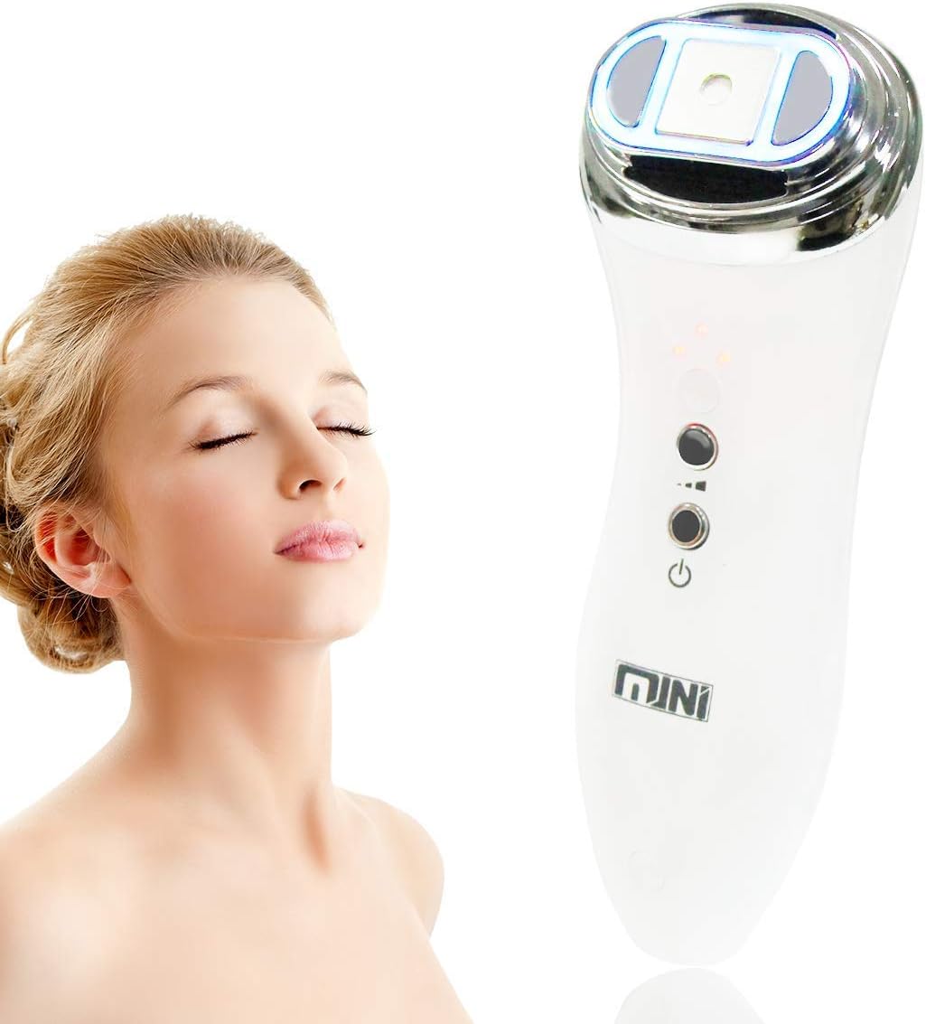 Mini Facial HIFU Massager, Portable Focused Hifu Proffesional Facial Rejuvenation Antiaging wrinkle Beauty Machine Sonic Vibration Skin Lifting Tightening Portable Wrinkle Remove Device