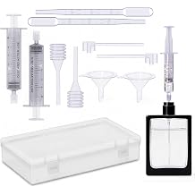 Perfume Refill Kit, 10 Piece Plastic Transfer Tool Set for Cologne, Fragrance and Essential Oils, Clear