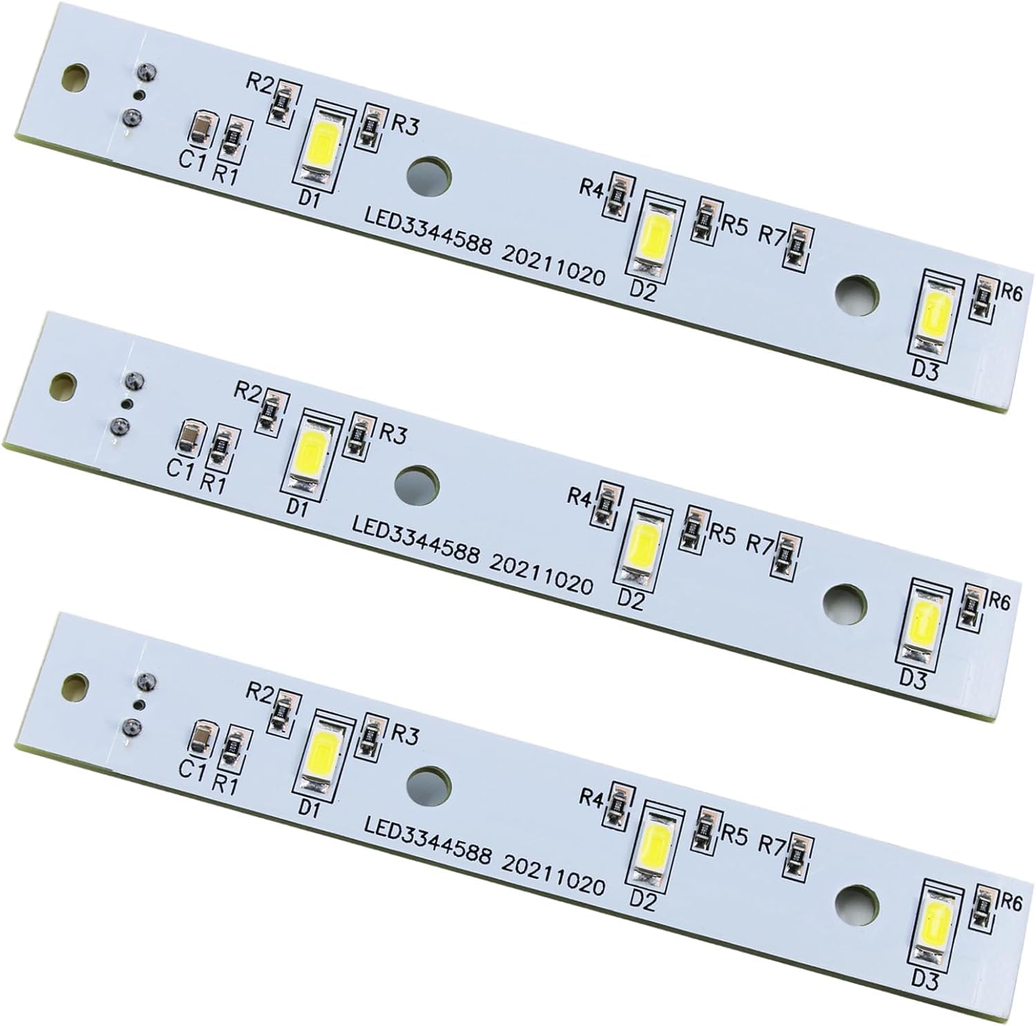 Panneau lumineux LED WR55X26671 kit kit de rechange éclairage frigo américain GE 3 pièces