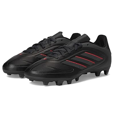 adidas Kids Copa Pure 3 Club Firm Ground/Multi Ground Soccer Cleats (Little Kid/Big Kid) Kids Shoes Black/Carbon/Lucid Red
