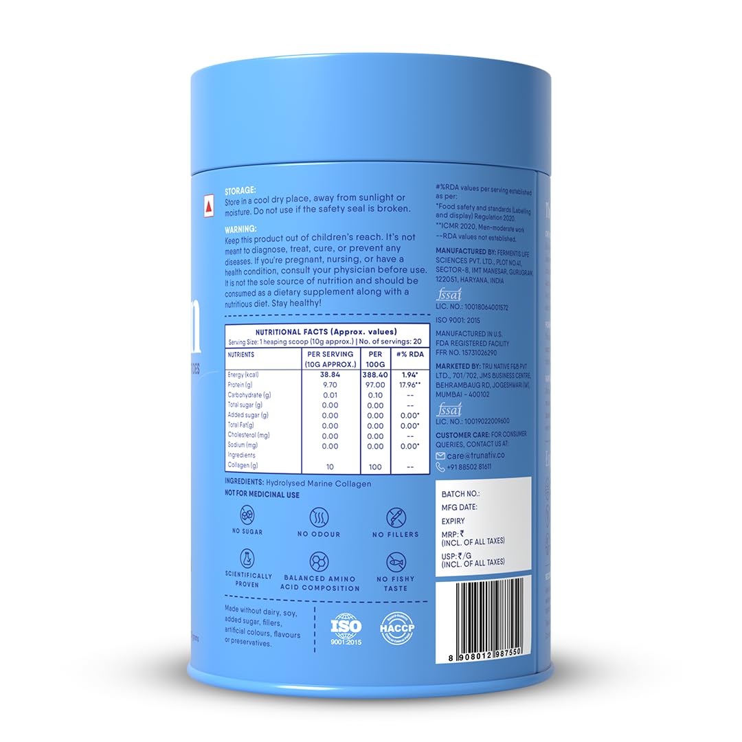 Trunativ Collagen Supplements | Advanced Japanese Marine Collagen Powder for Women & Men | Type 1 and 3 Hydrolyzed Peptides | Supplement with Hyaluronic Acid | Supports Skin Glow, Hair Growth, and Nail Strength | Unflavoured (200g) — Amazon image 9