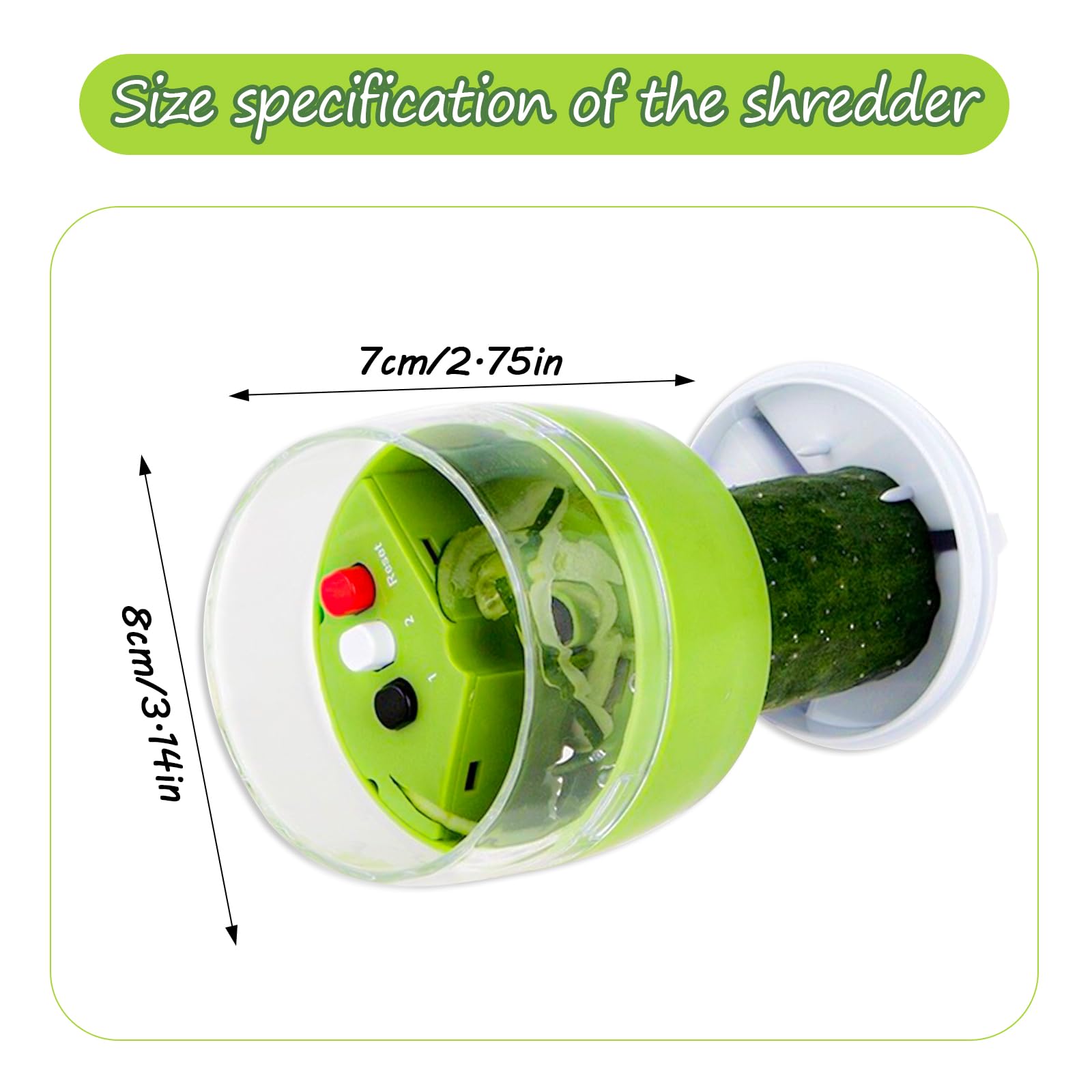 Spiralizer 4 In 1 Per Verdure - Taglia Zucchine, Cetrioli E Altro In Spaghetti Sani E Creative - Foto 2