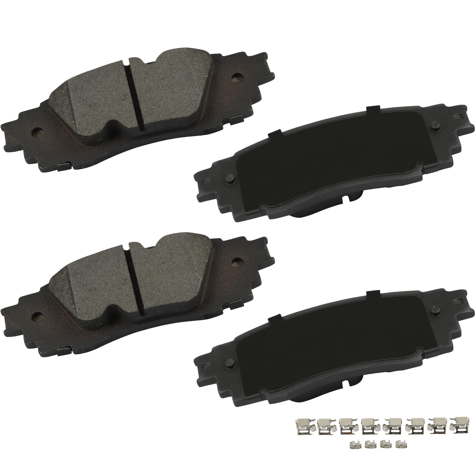 cciyu D1879 Brake Pads w/Hardware Rear Disc Brake Pad Set | Fit For Lexus For ES250,For ES300h,For ES350,For RX350,For RX350L,For RX450h,For RX450hL,For UX200,For UX250h,For UX300h