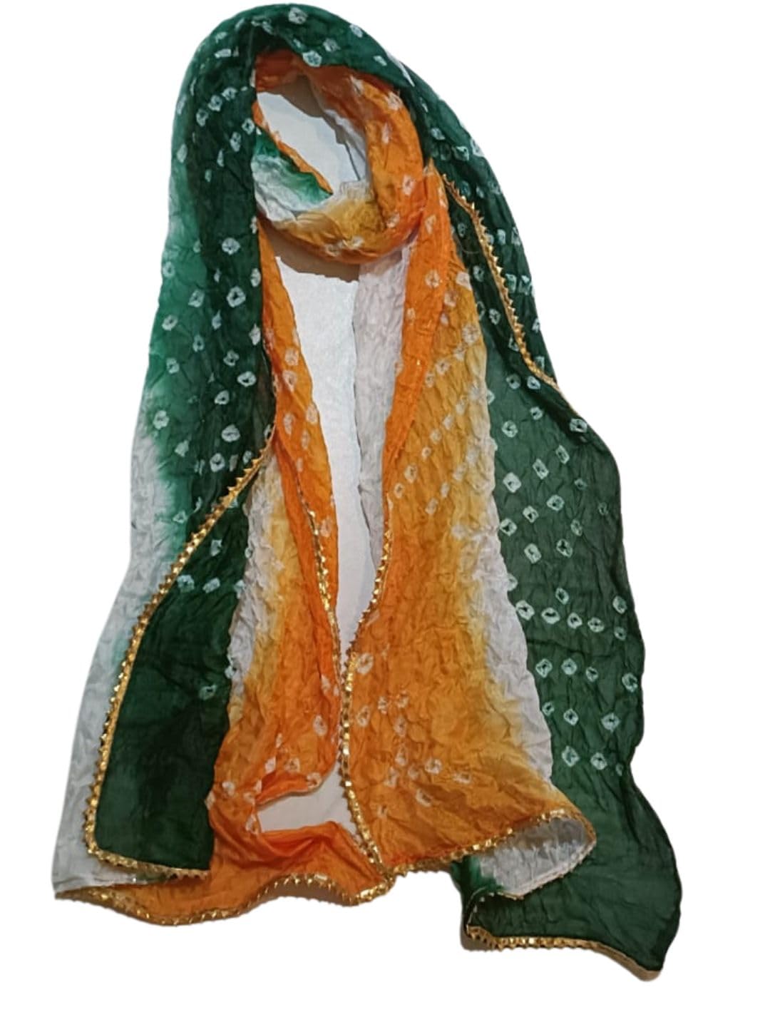 DUPATTA BAZAAR Women s Multicolour Bandhini Stole.Size: 70 inches * 20 inches - Image 7 thumbnail