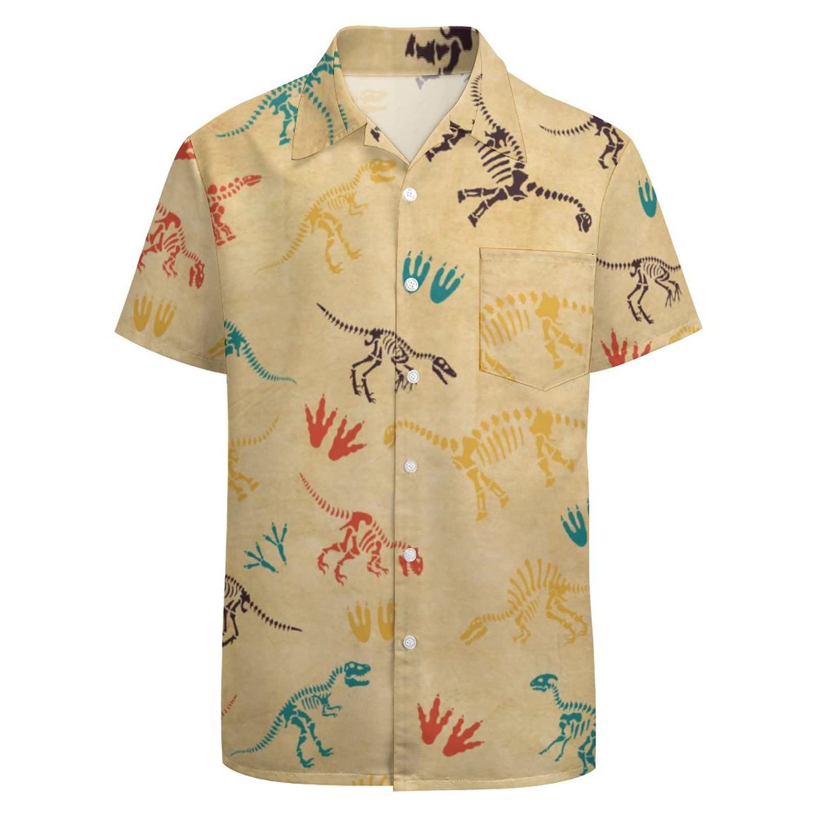 GADZILLE Hawaiian Shirt for Men Casual Button Down Shirt Short Sleeve Aloha Beach Shirt Party Shirt