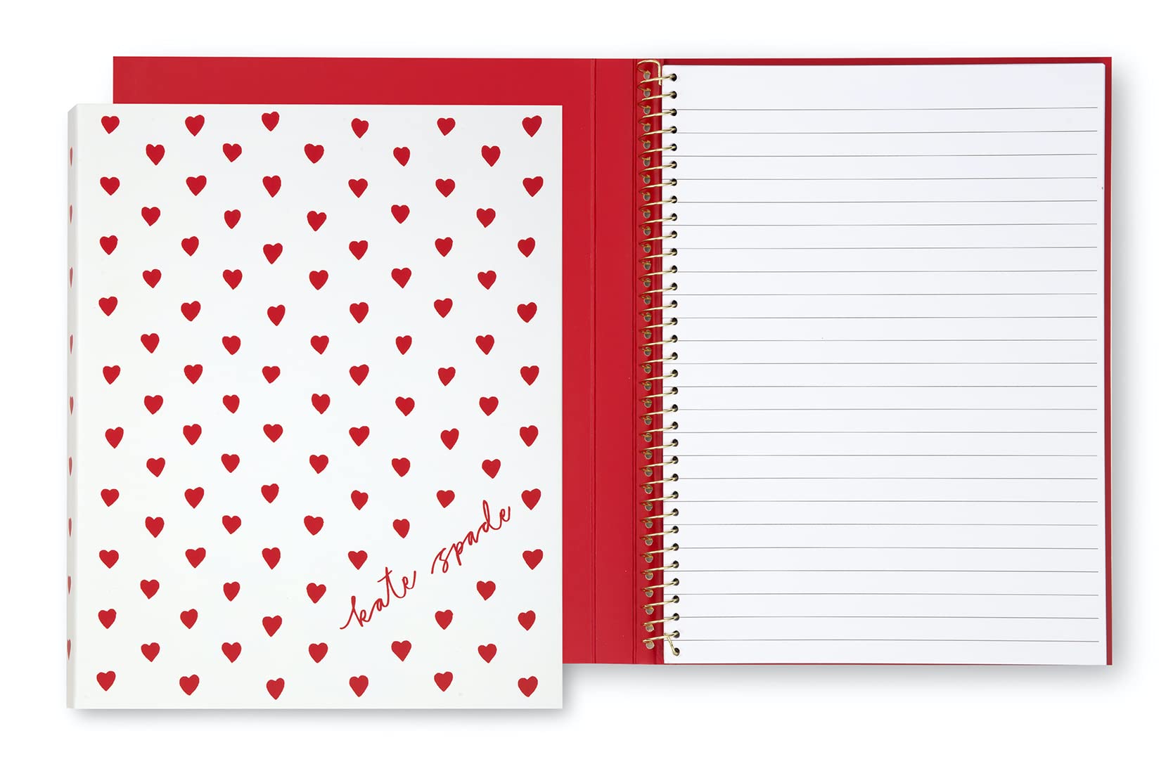 Notebook Kate Spade spirale cachée petit carnet de notes cœurs crème 112p - 4