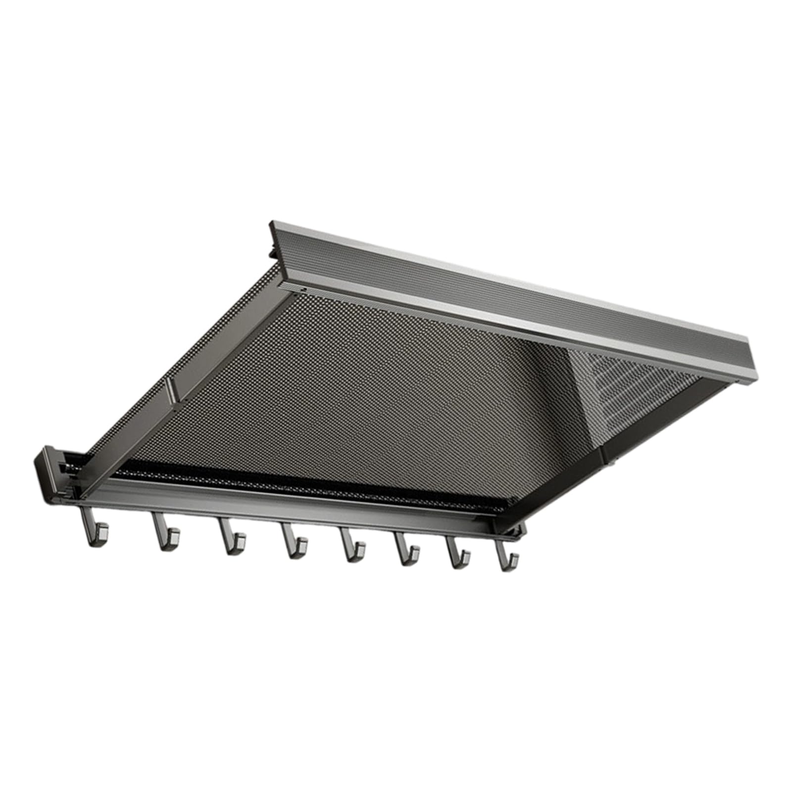 LUCKGONI Foldable Bathroom Shelf With Adjustable Length For Clothes And Towels Storage Aluminum Alloy Frame Rack