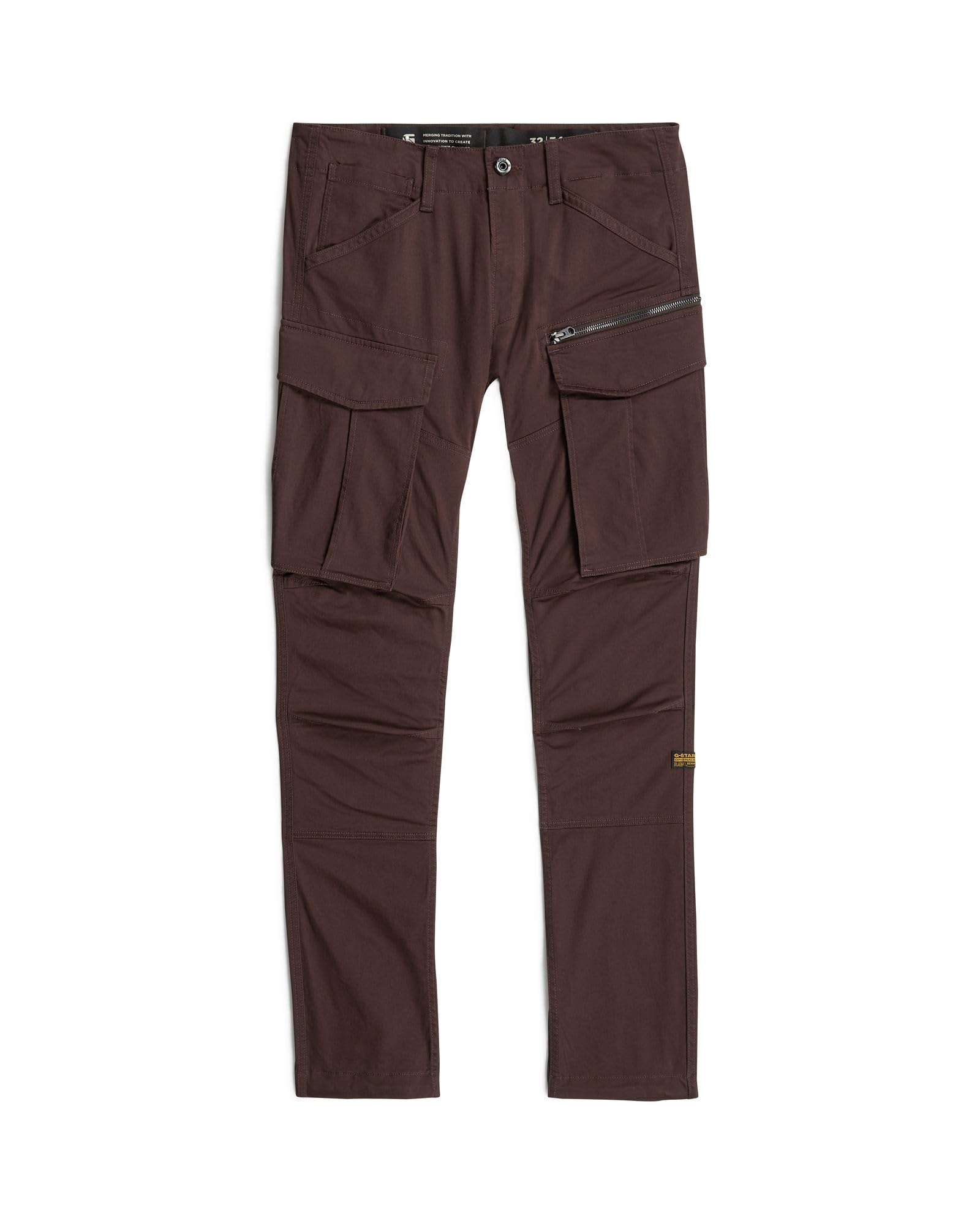 G-STAR Rovic Zip 3D Regular Tapered spodnie, Brązowy (Chocolate Plum D02190-5126-g692), 36W / 34L