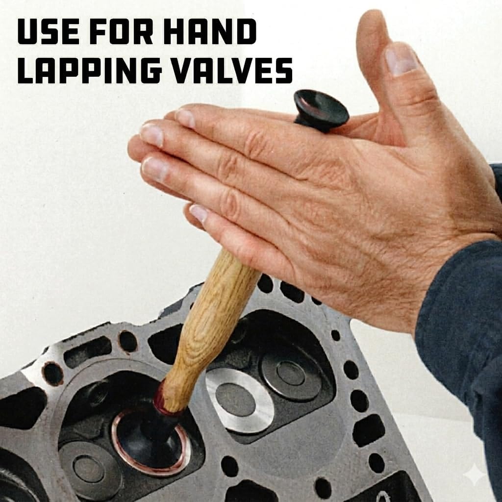 Powerbuilt 2 Piece Double Cup Valve Grinder Set, Double Ended Grip Valve Grinding Lapping Stick Tool Set, Sizes for 5/8" 13/16" 1-1/8" 1-3/8"- 648448