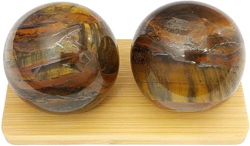 Miniatura 2 de Top Chi Tiger Iron - Pelotas de Baoding para terapia de manos, ejercicio y alivio del estrés (tamaño grande, 2.0in)