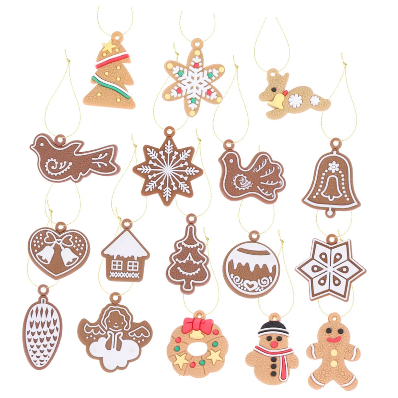 IMIKEYA 3 Stück 28 1 Weihnachtsanhänger zum Aufhängen weihnachtsbaumanhänger Dekorationen Festliche Dekoration Weihnachten Weihnachtsbaumschmuck Ornament Lebkuchenmann hängendes
