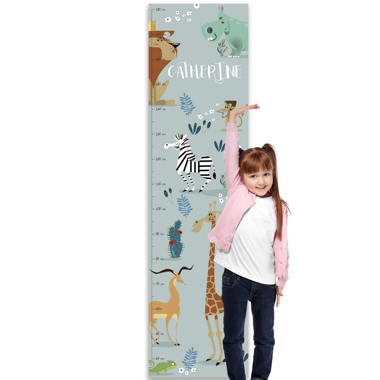 Paper Themes Personalised Height Chart - African Animals