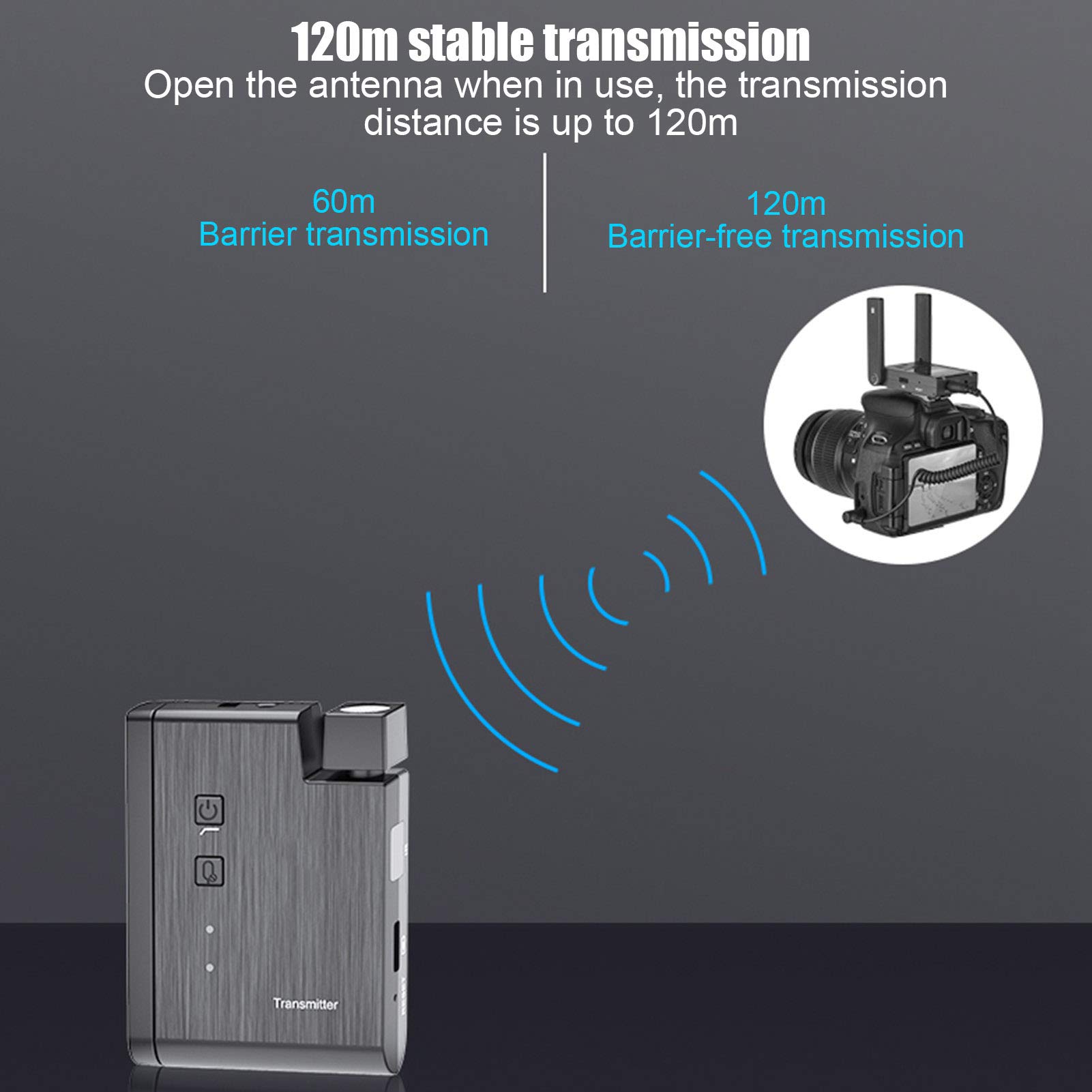 Denash Microfono Hifi Wireless con Ricezione del Suono Onnidirezionale per Interviste, Vlog e Multi - per iOS/Boomx u U1 Kit Microfono