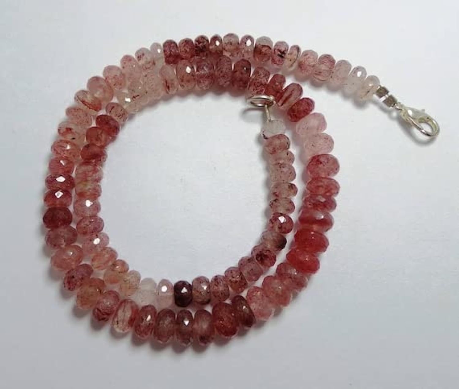Quartz fraise naturel perles rondelles 6-7 mm pour création de bijoux uniques