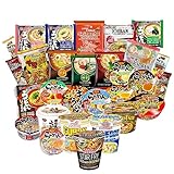 FOODIE BOXX Japanese Instant Ramen Noodles 25 Pack Variety with Fortune Cookies & Chopsticks