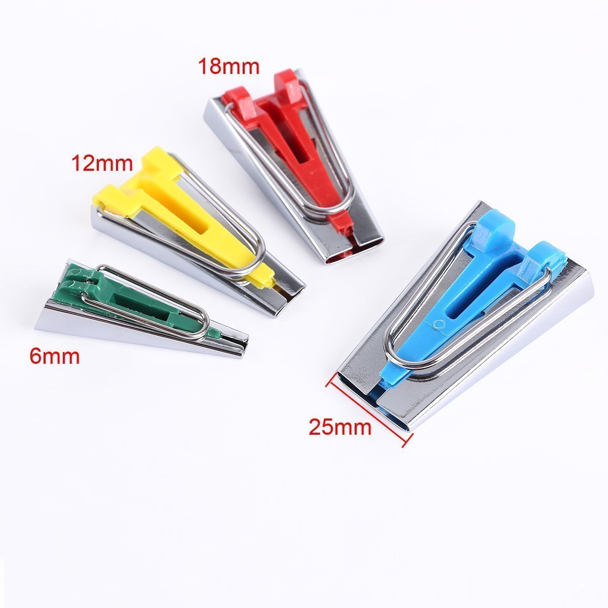 Set 4 Dispositivi Per Bande Sbieco - Larghezze 6mm, 12mm, 18mm, 25mm Per Cucito - Foto 4