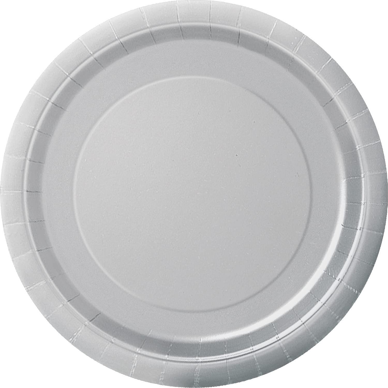 Unique 3345EU Eco-Friendly Paper Plates-23 cm-Silver Colour-8 Count (Pack of 1), Pack of 8