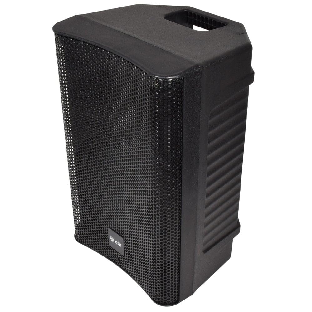 qtx Quest 10 gabinete de Escenario PA Completo con Reproductor Multimedia USB/SD con sintonizador FM y Bluetooth 600W Pico de Potencia de Salida