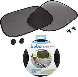 Kit 2 Tapa Sol Blackout Com Ventosa Para Carro Buba Bebê Protetor Solar Automotivo Cortina Janela
