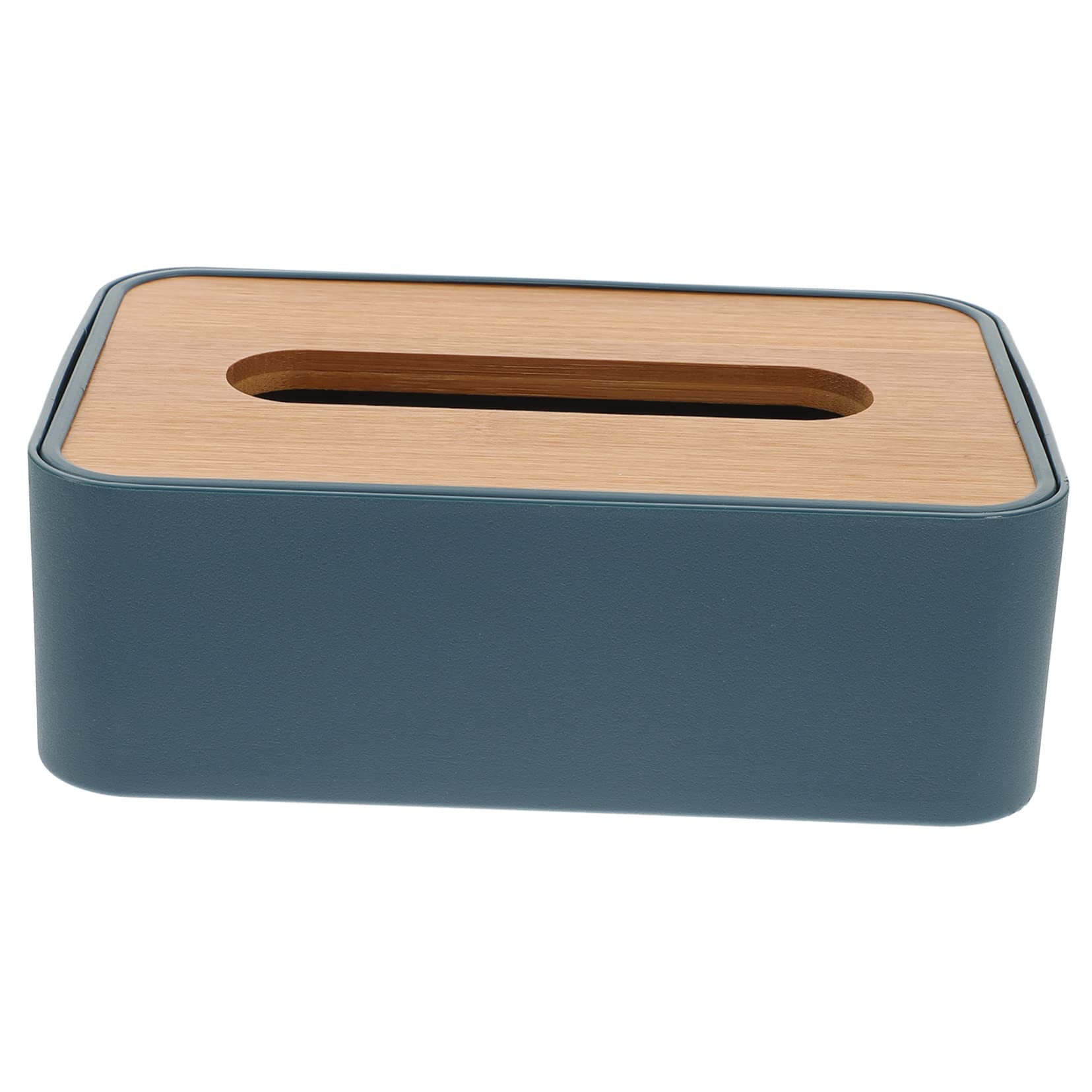 Beatifufu Retro Style Wooden Tissue Box Cover Rectangle Napkin Holder for Office Home Decor Tissue Storage Case
