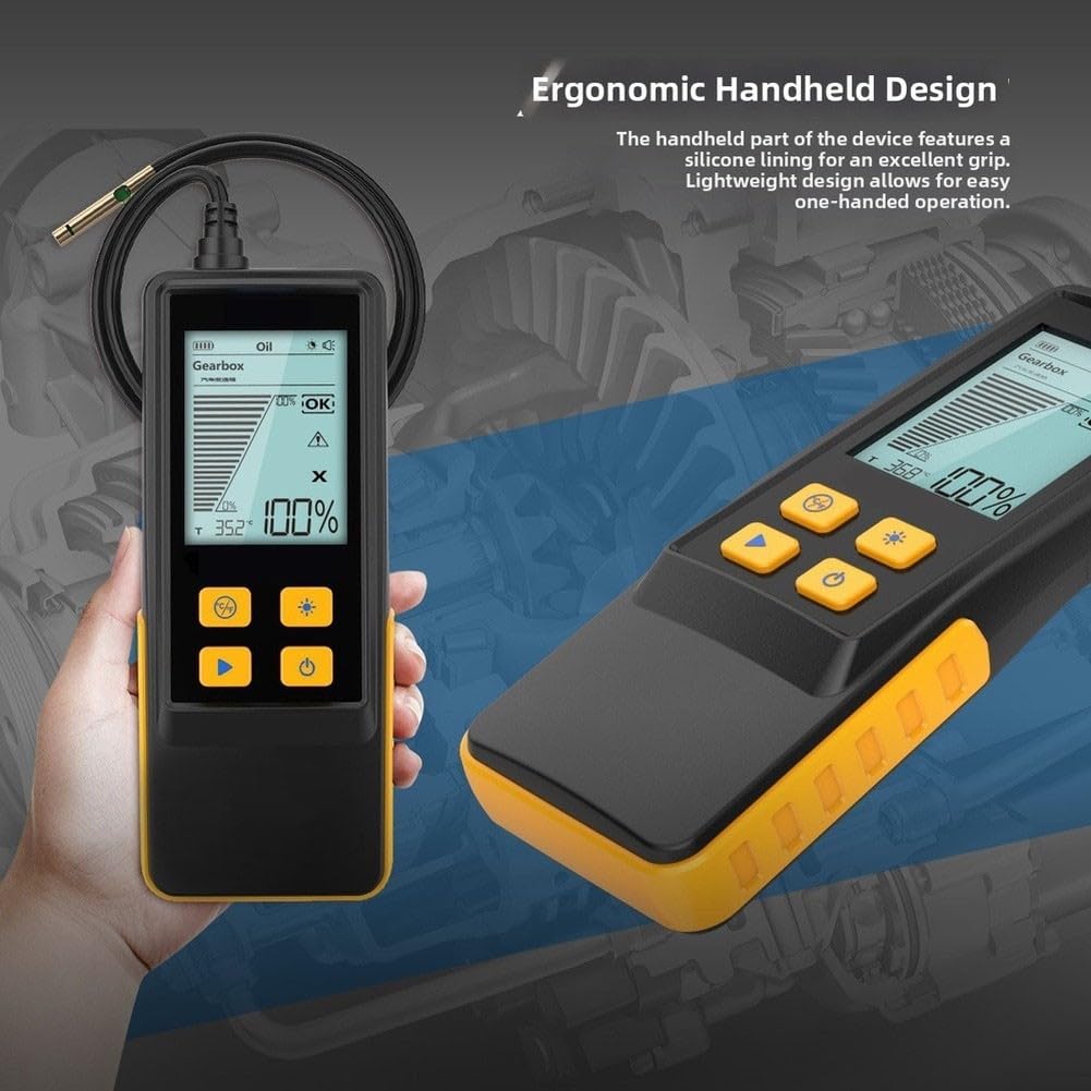 AS505 Tester digitale per liquido dei freni con rilevamento dell'umidità, sensore ottico per analisi dell'olio per auto, allarme audiovisivo, sonda da 800 mm