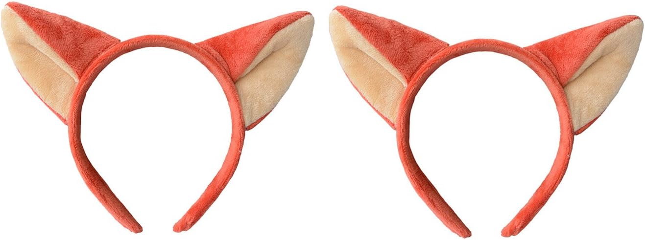 Elaine Room Headband Fox Ears Hairband Christmas Birthday Party Halloween Costume for Girls Boys Adults