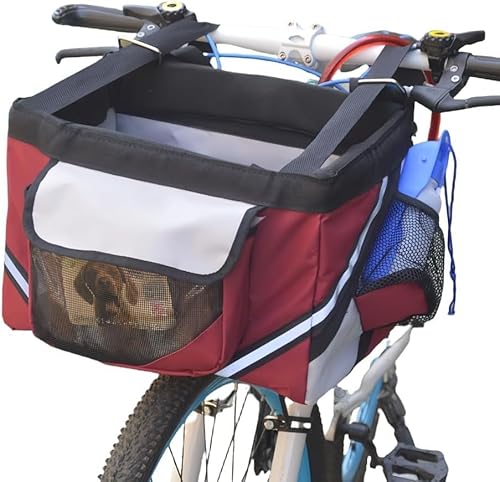 Vilom 「保冷&通気メッシュ設計! 自転車通勤/アウトドアに最適な快適ショルダーバッグ 36cm 前面大ポケット 軽量コンパクト 保冷対応 反射ストライプ対応 (レッド)