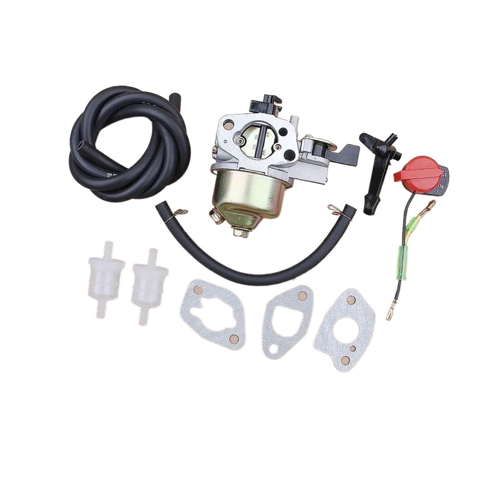 Carburateur pour GX160 5.5HP et GX200 avec joint et interrupteur de tuyau
