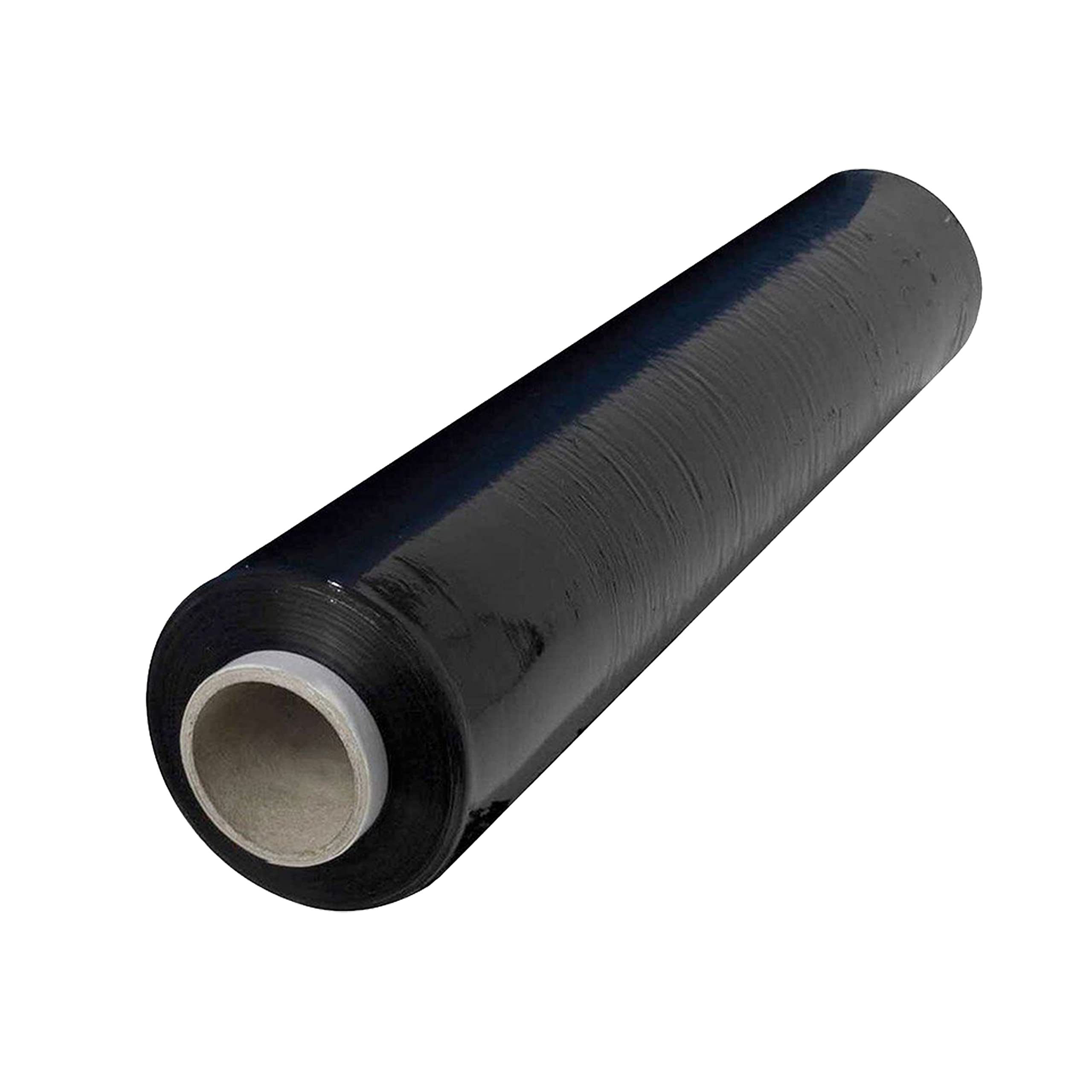 JECO - Lot de 24 rouleaux de film étirable manuel noir opaque 450mm x 300m 17µ bobine film extensible pré-étiré emballage palette colis déménagement