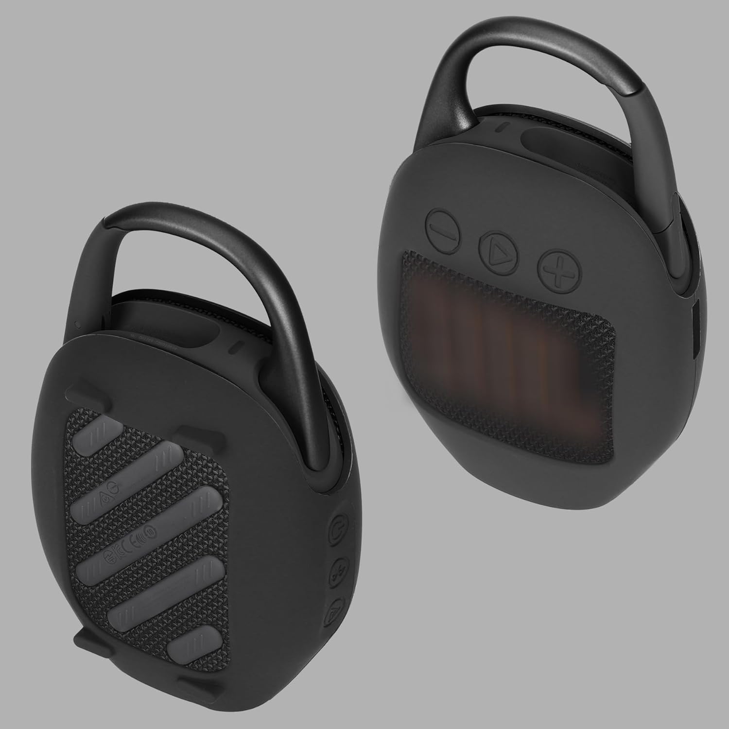 Silicone Cover Compatible with JBL Clip 5 Portable Speaker (Black Cover) - Image 2