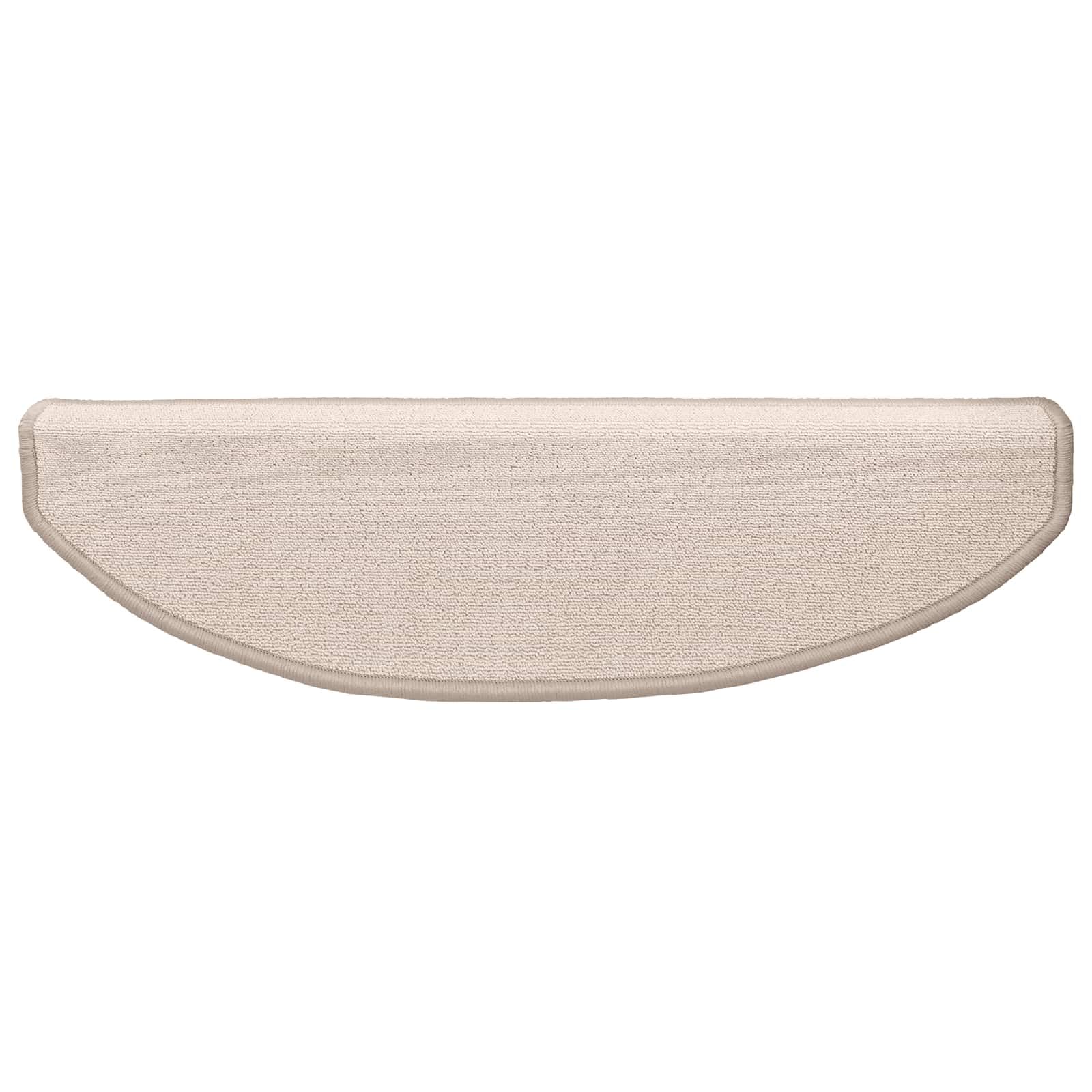 vidaXL Tapis d'escalier Auto-adhésifs 15 pcs Taupe 80 x 24,5 x 3,5 cm, Tapis de Marche semicirculaires, antidérapants, lavables, faciles à Installer, Couvre-Sol, déco Qui étouffe Le Bruit